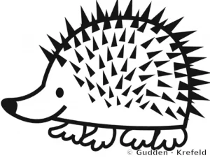 Schwarz-weiße Igel-Malvorlage für Kinder