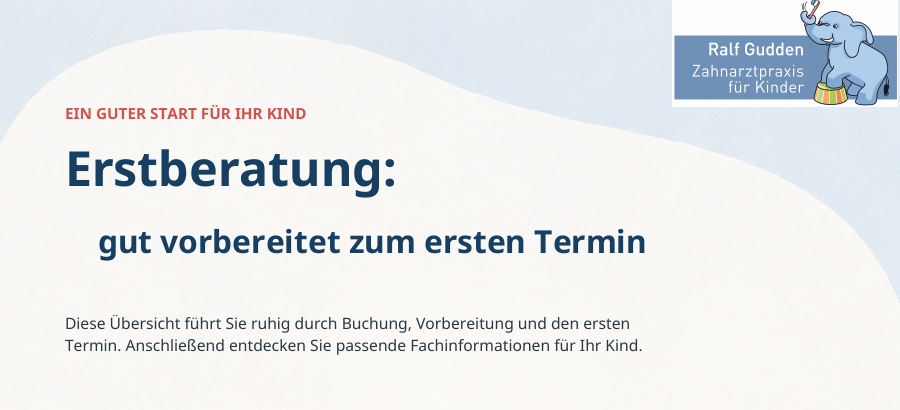 Vorschau der Erstberatungsbroschüre für den ersten Termin beim Kinderzahnarzt in Krefeld